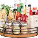 13" Lazy Susan Turntable Organizer - Wood Round Lazy Susan for Cabinet Kitchen Countertop Pantry Cupboard Dining Table Bathroom Coffee Bar Spice Storage Home Decor