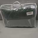 Masaca Oversized Quilt Queen Size(100"x106"),Linen Colored Lightweight Bedspreads & Coverlets Ultra Soft Microfiber Summer Quilt Bedding Set 3 Pieces (Olive Green-cross Pattern)