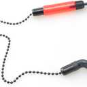 2pcs Red Fishing Alarm Simple Soft Chain Wobbler Flashing Light Signal Assembly Bite Indicator