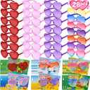 Amy&Benton 28 Pack Heart Glasses Party Favors for Kids 8-12 4-8 3-5, Goodie Bags Stuffers, Pinata Stuffers Fillers,Treasure Box Toys for Classroom Prizes,Carnival Prizes Birthday Bulk Holiday Supplies