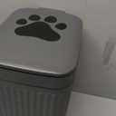 Dog Poop Trash Can Outside, 5L/1.3 Gal Pet Poop Bucket with Lid, Foot Pedal, Dog Waste Container with 40 Bags, Lid Soft Close for Pet, Grey