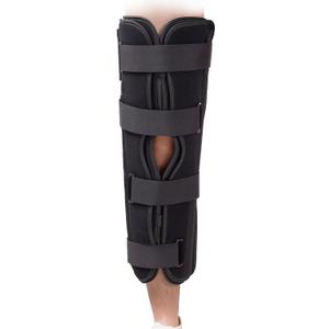 3-Panel Knee Immobilizer Full Leg Support Brace 19“ Length Aluminum alloy Straight Knee Splint - for Knee Pre-and Postoperative & Injury or Surgery Recovery (Update Size S)