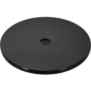 uxcell 1Pack Acrylic Lazy Susan Turntable, 9" Spinner Lazy Susan Turntable Organizer, Acrylic Ball Bearing Rotating Tray for Pantry Spice Rack Decorating, Black