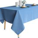 Obstal 210GSM Rectangle Table Cloth, Water Resistance Microfiber Tablecloth, Decorative Fabric Table Cover for Outdoor and Indoor Use (Sky Blue, 60 x 84 Inch)