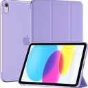 SUPFINE for iPad (A16) 11th Generation Case 11 inch 2025 & iPad 10th Generation Case 10.9 inch 2022, Slim Stand Hard PC Translucent Back Shell Cover (Support Touch ID, Auto Wake/Sleep), Purple (iPad 10th/11th Generation 10.9''/11'', Purple)