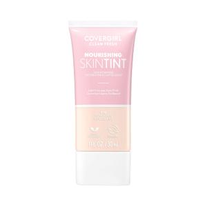 COVERGIRL Clean Fresh Nourishing Skin Tint, 510 Porcelain, Liquid Foundation, Dewy Finish, Infused with Coconut & Aloe, Vegan Formula (1 Fl Oz (Pack of 1))
