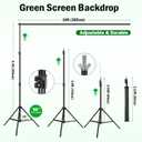Green Screen Backdrop Kit,10 x 6.5 FT Heavy Duty Stand for Photography