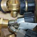 Twinkle Star Pressure Washer Adapter Set, Quick Disconnect Kit, M22 Swivel to 3/8'' Quick Connect, 3/4" to Quick Release (Brass)