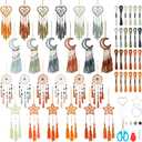 INFUNLY 24 Set DIY Small Dream Catcher Kit Neutral Colors Mini Dream Catcher Kit Star/Moon/Heart/Round Handmade Dreamcatcher Kit with Instructions Hanging Ornament for Bedroom Car Mirror Keychain Bag