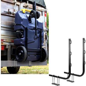 RV Bumper Mount Tote Tank Holder Carrier Heavy Duty Steel Support with Straps
