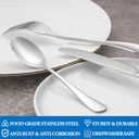 32 Pcs Forks and Spoons Silverware Set, Food Grade Stainless Steel Flatware Cutlery Set for Home, Kitchen and Restaurant, Mirror Polished, Dishwasher Safe-16 Dinner Fork(8 inch) and 16 Teaspoon(6.5 inch)