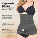 3 in 1 Postpartum Belly Support Recovery Wrap Postpartum Belly Band, After Birth Brace, Slimming Girdles, Body Shaper Waist Shapewear,Post Surgery Pregnancy Belly Support Band (Mystic Gray, M/L)
