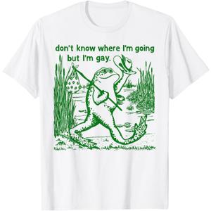 Don't Know Where I'm Going But I'm Gay Funny Meme LGBT Pride T-Shirt