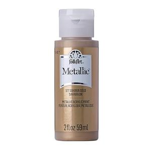 FolkArt Metallic Acrylic Paint in Assorted Colors (2 oz), 577, Sashara Gold