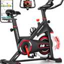 DMASUN Exercise Bike, Silent Magnetic Resistance Stationary Bike for Home with 330 LBS Capacity, Pedals with Anti-loosening Nuts, Indoor Bike with Comfortable Seat Cushion, Digital Display