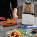 Mini Tongs with Silicone Tips 7 Inches Silicone Cooking Tongs, Set of 3 (Green)