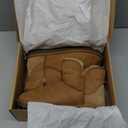 OOW Winter Ankle Genuine Suede Boots for Women Snow Slip On Comfort Short Booties Fall Warm Casual Fuzzy Shoes for Indoor & Outdoor (8, Chestnut)