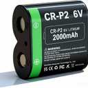 CR-P2 Batteries, (New Upgraded) 2000mAh 6 Volt Lithium Photo Battery Replaces 223A, 2CR-P2, EL223AP and DL223A, 1-Pack
