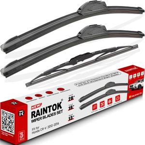Windshield Wiper Blades Replacement for Honda CRV CR-V 2012 2013 2014 2015 2016 Original Factory Quality Front Rear Wipers Blade Set for My Car - 26" 16" 13" (Pack of 3)
