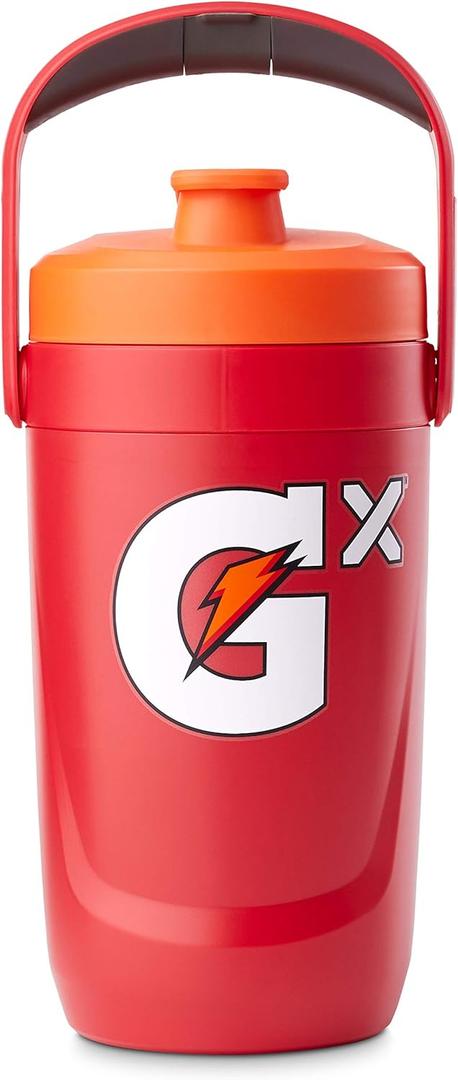 Gatorade Gx Performance Jug, 64oz, Leakproof, Non Slip Grip, Great for Athletes, Red