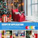 PRETYZOOM Colorful Silk Thread Ball Christmas Ornaments Pendant 1.57 Inch Decorative Balls for Holiday Tree and Party Decorations