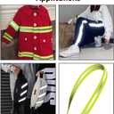 LLPT Reflective Ribbon Sew On Tape High Visibility 2 x 50 Ft Nylon Silver Florescent Safety Webbing for Warning Safety Trim Deco on Vest Belt Jacket Bag Pants Shoes Pet Wears Black(RRB250)