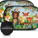 Car Window Shade for Baby with Certified UV-Protection 2 Pack - 20"x12" (Wood)