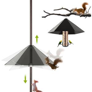 YINGYM Widened 19" Metal Squirrel Baffle for Bird Feeder Poles - Outside Baffle Guard, Weatherproof Outdoor Squirrel Proof Protector with Matte Black Finish (1 Pack)