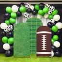Sport Arch Backdrop Cover Set of 3 Arch Covers Spandex Stretch Backdrop Stand Cover 4ft, 5ft, 6ft for Wedding Birthday Shower Ceremony Decoration(Football Theme)