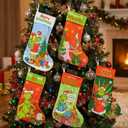 Personalized Christmas Stockings Set of 6,Christmas Stockings Bulk 6 Packs，18 * 12 Inch Red Stockings Christmas,Christmas Decorations for Family Holiday Party Decor