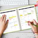 2 x Ymumuda 2026 Planner-2 Year Monthly Planner 2026-2027, JAN.2026 - DEC.2027, 8.5" x 11" Large Daily Planner with Spiral Bound, 24 Months Calendar Planner for School Office Work Teacher (G-Yellow Green)