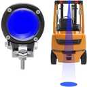 LED Aerial Crane Warning Light,15W DC 10V-80V Round Spotlight Warning Light,Construction Site Safety Warning Light,LED Flash Warning Light for Overhead Crane Indicators (Blue)