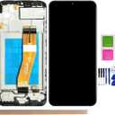 Galaxy A02S LCD Screen Replacement for Samsung Galaxy A02S SM-A025U A025G A025A A025V S025DL 2021 6.5" LCD Display Touch Digitizer Replace A02S LCD with Repair Part Tools (A02S LCD Screen with Frame)
