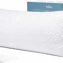 Shredded Memory Foam Full Body Pillow  Side Sleeper  Huggable Long Pillow for Body Relief  with Ultra Soft Cooling Cover, 20 x 54 inches (White)