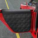 Dog Car Door Protector  20% Larger Design for Sedans, Family Cars and Small SUVS, 2 Packs Thickened Waterproof Door Panel Covers, Protects Doors from Dog Scratching (BLACK)