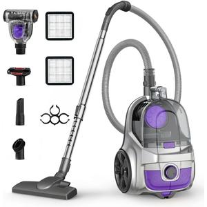 Aspiron Canister Vacuum, Upgraded 1600W Bagless Canister Vacuum Cleaner