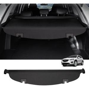 Powerty Cargo Cover for 2013-2016 Mazda CX-5 Trunk Security Cover Retractable Shielding Shade CX5 Accessories Rear Trunk Cover No Gap