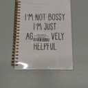 hold fizz Funny Office Notebooks Journal for Work, Sarcastic Gifts, I'm Not Bossy I'm Just Aggressively Helpful, Office Supplies for Desk, White Spiral Notebook 5.5 x 8.3