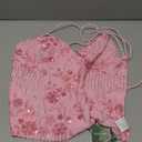 ABYOVRT Women Sequin Beaded Cami Top V Neck Backless Criss Cross Straps Crop Tops Summer Going Out Clubwear (L,Pink)