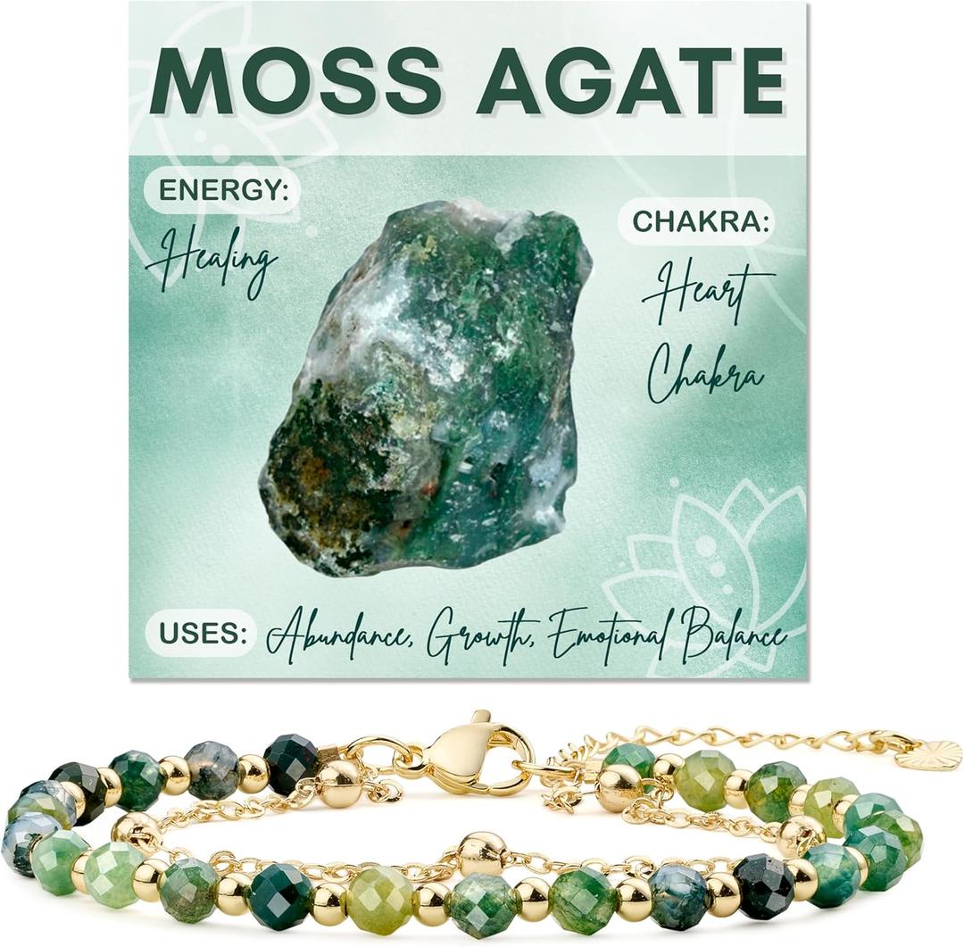 Farfume Crystal Bracelet Beaded Bracelets 4mm Natural Stone Beads Gemstone Handmade Jewelry Valentine's Day Gifts