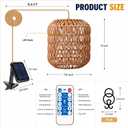 Outdoor Chandelier Solar Pendant Light Outdoor Hanging Lantern Solar Chandelier with Edison Bulb Remote Dimmable Waterproof for Porch Patio Gazebo Garden Yard Decoration