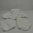 Sheet Set - 3Piece 100% Cotton Bed Sheets - 1 Flat Sheet, 2 Pillowcases - Cotton Percale Sheets for Hot Sleepers (Queen Size, Cream)