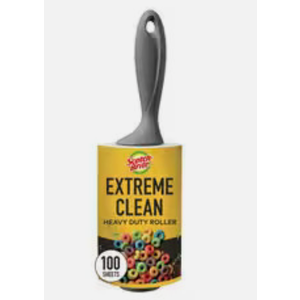 Scotch-Brite Extreme Clean Lint Roller, 50% Stickier*, Heavy Duty for Removing Debris and Pet Hair on Clothes, Furniture, Cars, Offices & More, 1 Pack, 200 Adhesive Sheets Total