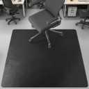 Chair Mat for Carpet, 46" x 60" Large Chair Mat for Carpeted Floors, Heavy Duty Floor Protector Rolling Computer Desk Mat with Grips, Vinyl Floor Mat for Home Office (Black)