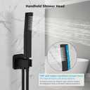 Black Shower System, Shower Faucet Set Bathroom Square Rain Shower Head and Handle Set, Wall Mounted Shower Fixtures With Shower Valve and Trim Kit 12 inch Matte Black