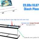 2PCS Set 22.08x16.57x0.16in（Each Piece） Clear Tempered Glass Canopy