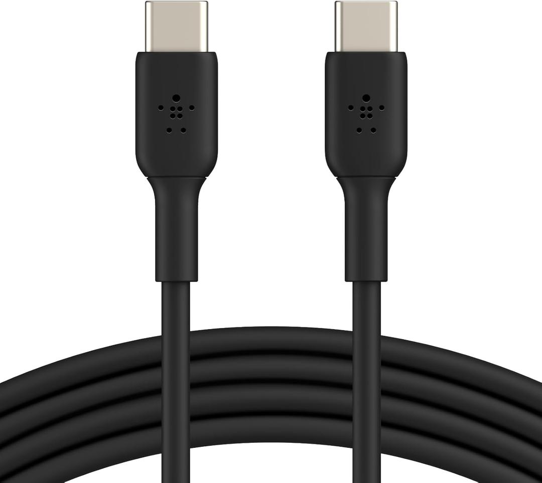 Belkin BoostCharge USB-C to USB-C Cable (1M/3.3ft) for iPhone 16, iPhone 16 Pro, Samsung Galaxy S25, S24, Pixel 9 & 8, iPad Pro, Nintendo Switch 2, Carplay & More  Black