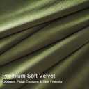 96 inches long Green Velvet Curtains for Living room Bedroom Luxury Vintage Room Darkening Blackout Thermal Insulated Pinch Pleated Drapes Hunter Green 2 Panels With Hooks Track,60x96 Inches