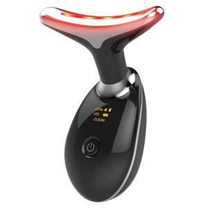 7-in-1 Deplux Face Neck Massager for Skin Care at Home, Facial Massager Glossy Black