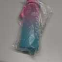 Hyeta 32 oz Water Bottles with Times to Drink and Straw, Motivational Water Bottle with Time Marker, Leakproof, Drinking Sports Water Bottle for Fitness, Gym and Outdoor (Pink-Green)